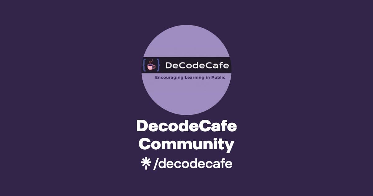 Lead WebDev Team, DeCodeCafe Community